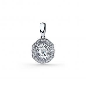 Серебряная подвеска GRIGORIEV с фианитом Г03-10-5630-41-00 фото