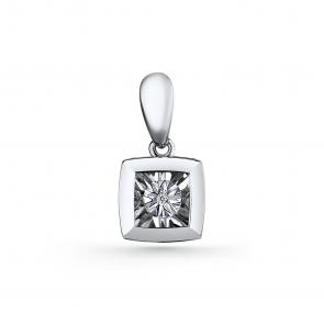 Серебряная подвеска GRIGORIEV с бриллиантом Г03-10-5704-21-00 фото