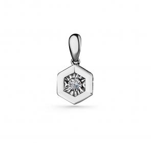 Серебряная подвеска GRIGORIEV с фианитом Г03-10-5745-41-00 фото