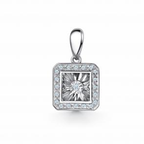 Серебряная подвеска GRIGORIEV с фианитом Г03-10-5890-41-00 фото