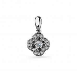 Серебряная подвеска GRIGORIEV с фианитом Г03-10-5891-41-00 фото