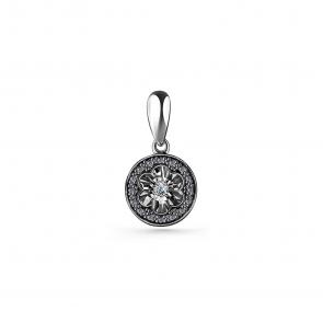 Серебряная подвеска GRIGORIEV с фианитом Г03-10-5925-43-00 фото