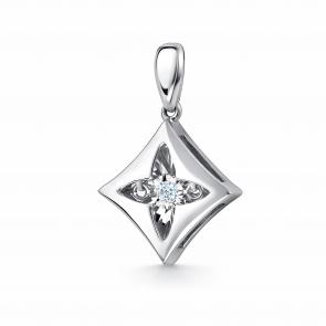 Серебряная подвеска GRIGORIEV с фианитом Г03-10-5958-41-00 фото