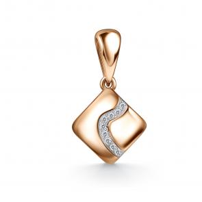 Золотая подвеска GRIGORIEV с фианитом Г03-11-01122-41-00 фото