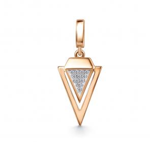 Золотая подвеска GRIGORIEV с фианитом Г03-11-01138-41-00 фото