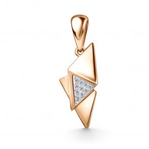 Золотая подвеска GRIGORIEV с фианитом Г03-11-01139-41-00 фото