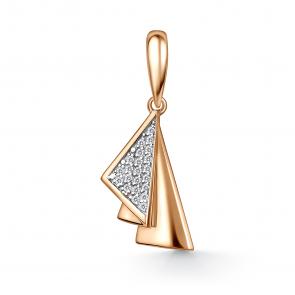 Золотая подвеска GRIGORIEV с фианитом Г03-11-01142-41-00 фото