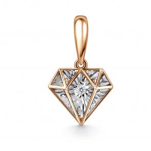 Золотая подвеска GRIGORIEV с бриллиантом Г03-11-51196-11-00 фото