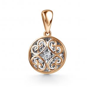 Золотая подвеска GRIGORIEV с бриллиантом Г03-11-51211-11-00 фото