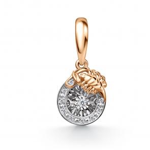 Золотая подвеска GRIGORIEV с бриллиантом Г03-11-51249-31-00 фото