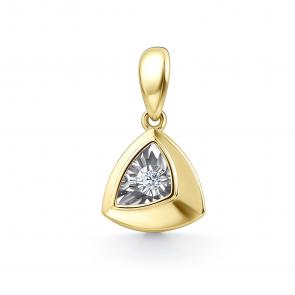 Подвеска из лимонного золота GRIGORIEV с бриллиантом Г03-13-51026-11-00 фото