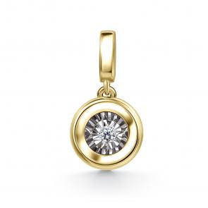 Подвеска из лимонного золота GRIGORIEV с бриллиантом Г03-13-51127-11-00 фото
