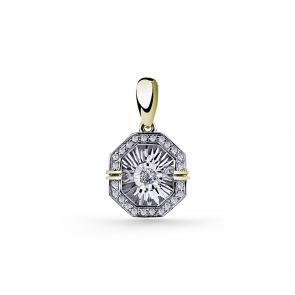 Подвеска из лимонного золота GRIGORIEV с бриллиантом Г03-13-5630-31-00 фото