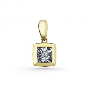 Подвеска из лимонного золота GRIGORIEV с бриллиантом Г03-13-5704-11-00 фото