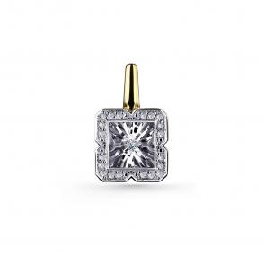 Подвеска из лимонного золота GRIGORIEV с бриллиантом Г03-13-5889-31-00-1 фото