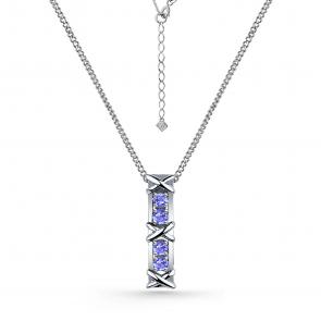  Колье из серебра с танзанитом Серебро 925° Г08-10-0747-41-07-1 фото