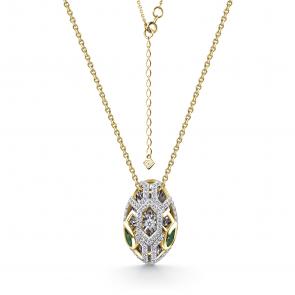 Из лимонного золота GRIGORIEV с бриллиантом и изумрудом Г08-13-51041-31-01-1 фото