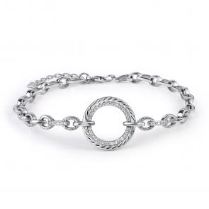 Серебряный браслет GRIGORIEV с фианитом Г09-10-01023-41-00 фото