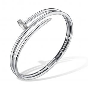 Серебряный браслет GRIGORIEV с фианитом Г09-10-0754-41-00 фото