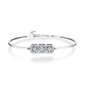 Серебряный браслет GRIGORIEV с фианитом Г09-10-5702-41-00 фото