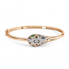 Золотой браслет GRIGORIEV с бриллиантом и изумрудом Г09-11-51041-31-01 фото