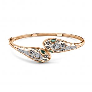 Золотой браслет GRIGORIEV с бриллиантом и изумрудом Г09-11-5942-31-01 фото