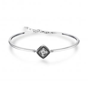 Браслет из белого золота GRIGORIEV с бриллиантом и чёрным бриллиантом Г09-12-5499-33-00 фото