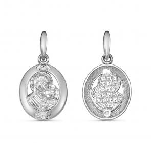 Подвеска из белого золота GRIGORIEV с бриллиантом Г10-12-0074-Казанская фото