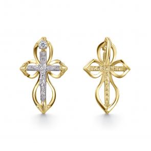 Подвеска из лимонного золота GRIGORIEV с бриллиантом Г10-16-0061 фото