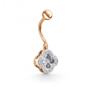  Пирсинг из красного золота с бриллиантом Золото 585° (красное) Г11-11-5891-31-00 фото