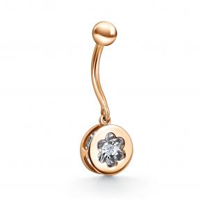  Пирсинг из красного золота с бриллиантом Золото 585° (красное) Г11-11-5988-11-00 фото