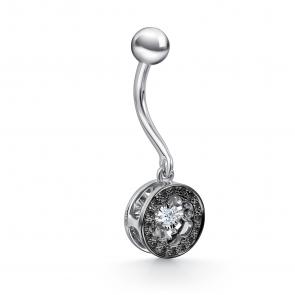 Из белого золота GRIGORIEV с бриллиантом и чёрным бриллиантом Г11-12-5925-13-00 фото