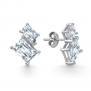 Серебряные серьги GRIGORIEV с фианитом Г12-10-01189-41-00 фото