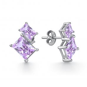 Серебряные серьги GRIGORIEV с фианитом Г12-10-01189-44-00 фото