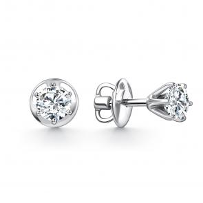 Серебряные серьги GRIGORIEV с фианитом Г12-10-0540-41-00-2 фото