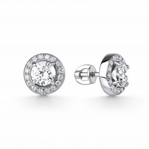 Серебряные серьги GRIGORIEV с фианитом Г12-10-0722-41-00 фото