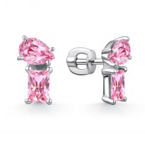 Серебряные серьги GRIGORIEV с фианитом Г12-10-0990-45-00 фото