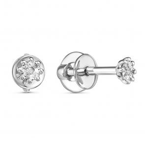 Серебряные серьги GRIGORIEV с бриллиантом Г12-10-5009(с) фото