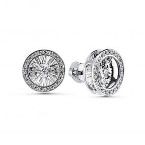 Серебряные серьги GRIGORIEV с фианитом Г12-10-5478-41-00 фото