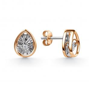 Золотые серьги GRIGORIEV с бриллиантом Г12-11-51202-11-00 фото