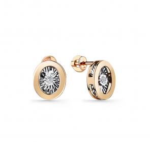 Золотые серьги GRIGORIEV с бриллиантом Г12-11-5744-11-00 фото