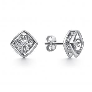 Серьги из белого золота GRIGORIEV с бриллиантом Г12-12-51200-11-00 фото