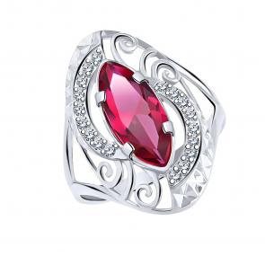 Серебряное кольцо Atoll с фианитом ЗС10390ас1-925 фото