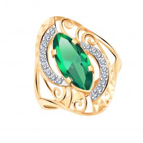 Золотое кольцо Atoll с фианитом ЗС10390ас2 фото