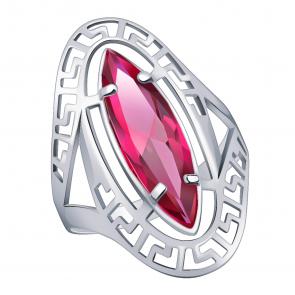 Серебряное кольцо Atoll с фианитом и рубином ЗС10646с1-925 фото