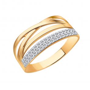 Золотое кольцо Atoll с фианитом ЗС10657 фото