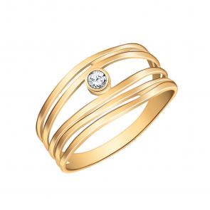 Золотое кольцо Atoll с фианитом ЗС10900 фото
