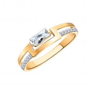 Золотое кольцо Atoll с фианитом ЗС10912 фото