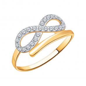 Золотое кольцо Atoll с фианитом ЗС11013 фото