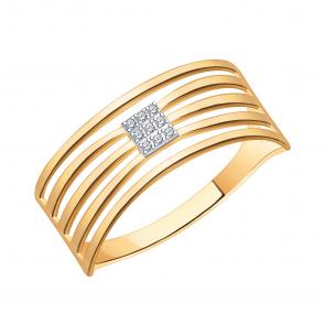 Золотое кольцо Atoll с фианитом ЗС11068 фото